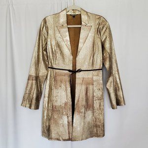 Rozae Nichols Gold Leather Jacket